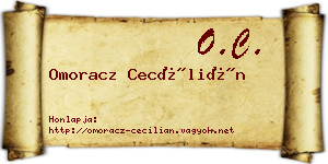 Omoracz Cecílián névjegykártya